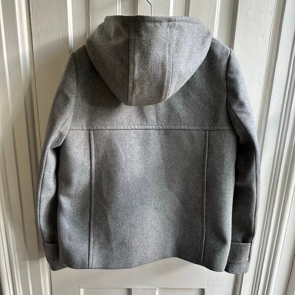 J Crew Classic Duffle Toggle Hooded Coat Melton Wool - Picture 7 of 9